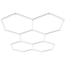 VEVOR Hexagon Garage Lights, 26400LM, 6500K 5 Grid Systems Honeycomb Hexagonal Garage LED Lights, DIY Cool White Car Detailing Garage Ceiling Lighting Bright Shop Light for Gym Basement Workshop