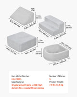 VEVOR Climbing Toys, 5-Piece Set, Foam Climbing Blocks for Toddlers 6 Months to 3 Years, Baby Climbing Blocks with Ball Pit (Balls Not Included), Indoor Climb and Crawl Activity Playset for Crawling