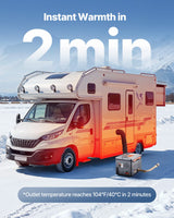 VEVOR Diesel Heater, 8KW, DC 12V/24V, All in One Portable Diesel Air Heater with Bluetooth APP Control, Remote Control and LCD Screen, 5 L Fuel Tank for Trucks, Vans, RVs, Campers, and Garages