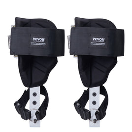 VEVOR Tree Climbing Spikes, 1 Pair Aluminum Climbing Spurs, 350lbs Load Capacity Tree Climbing Gear with Straps and Spike Protectors, Arborist Equipment for Climbers, Hunting, Fruit Picking, White