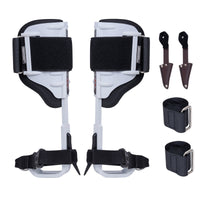 VEVOR Tree Climbing Spikes, 1 Pair Aluminum Climbing Spurs, 350lbs Load Capacity Tree Climbing Gear with Straps and Spike Protectors, Arborist Equipment for Climbers, Hunting, Fruit Picking, White