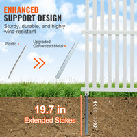 VEVOR 1.22m W x 1.22m H Vinyl Privacy Fence Panels, Air Conditioner Fence, Outdoor Privacy Screens for Trash Can, Pool Equipment Enclosure, Privacy Screen Kit Strip Panels (2 Panels)