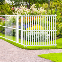 VEVOR 1.22m W x 1.22m H Vinyl Privacy Fence Panels, Air Conditioner Fence, Outdoor Privacy Screens for Trash Can, Pool Equipment Enclosure, Privacy Screen Kit Strip Panels (2 Panels)