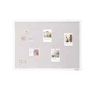 VEVOR 48"x36" White Cork Board with Linen Surface – Stylish Wall-Mounted Bulletin Board for Home, School, Office – Elegant & Functional Noticeboard