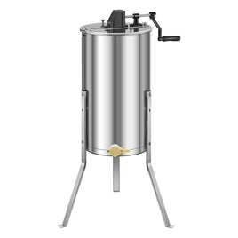 VEVOR Honey Extractor, 2 Frame Manual Honey Spinner with Transparent Lid, Stainless Steel Honeycomb Drum Spinner with Height Adjustable Stand, Honeycomb Extraction Centrifuge Equipment for Beekeeping