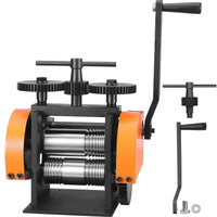 VEVOR Rolling Mill, 1.77"/45 mm Jewelry Rolling Mill Machine, 1: 2.4 Gear Ratio, 3-in-1 Multi-function Rolling Mill, 0-6 mm Press Thickness for Metal Jewelry Making Sheet Square Wire Semicircle