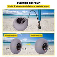 VEVOR Balloon Beach Wheels Replacement Beach Tires 13" TPU 121 LBS Load Capacity