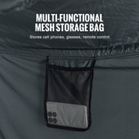 VEVOR Bed Tent, Pongee Fabric, 4 Doors Breathable Dream Tent with 7 mm Fiber Poles on Bed Privacy, Full Size Block out Light Sleeping Bed Canopy, Fit for Kids Playhouse and Adults Sleeping Tent