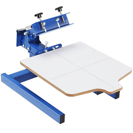 VEVOR Screen Printing Machine, 1 Color 1 Station Silk Screen Printing Press, 21.2x17.7in / 54x45cm Screen Printing Press, Double-layer Positioning Pallet, Adjustable Tension for T-shirt DIY Printing
