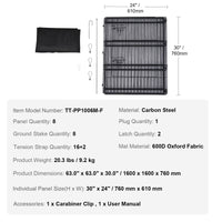 VEVOR Dog Playpen, 8 Pcs 30"H x 24"W Panels Foldable Metal Pet Exercise Pen, Dog Fence Indoor and Outdoor Pen with Door, 600D Oxford Fabric Bottom Pad, Pet Playpen for Dogs, Cats, Other Small Animals