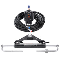 VEVOR 150HP Hydraulic Outboard Steering Kit Boat Marine System, Built-in Two-Way Lock Cylinder, 150HP Pump and High-Strength Nylon Hose for Single Station, Single-Engine use