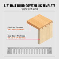 VEVOR Dovetail Jig, 310 mm Width, Dove Tailing Router Jigs with 4 Router Bits & 6 Templates, Precise Alignment Dove Tail Jig, Mortise and Tenon Woodworking Tools for Furniture & Wood Cabinet Making