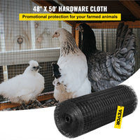 VEVOR Hardware Cloth, 48"" x 50\' & 1""x1"" Mesh Size, Galvanized Steel Vinyl Coated 16 Gauge Chicken Wire Fencing with A Cutting Plier & A Pair of Fabric Gloves, for Garden Fencing & Pet Enclosures,