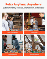 VEVOR Folding Foosball Table, 106 cm Standard Size Table, Indoor Full Size Foosball Tables for Home, Family, and Game Room, Durable Soccer Set, Includes 2 Balls