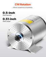 VEVOR 1800W Electric Brushless DC Motor Kit - 48V 4500rpm Motor with Upgraded Speed Controller, Throttle Grip Kit for Go Karts E-Bike Motorcycle Scooter