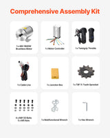 VEVOR 1800W Electric Brushless DC Motor Kit - 48V 4500rpm Motor with Upgraded Speed Controller, Throttle Grip Kit for Go Karts E-Bike Motorcycle Scooter