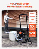 VEVOR Stand Airless Paint Sprayer, 950W 3000PSI High Efficiency Electric Airless Sprayer With Cart, Fine And Even Painting Effect, Paint Sprayers for Home Interior and Exterior Furniture and Fences