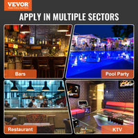 VEVOR LED Lighted Liquor Bottle Display, 2 Tiers 16 Inch Commercial Illuminated Home Bar Shelf, 2 Steps Whiskey Rack Stand, Acrylic Drink Shelves with RF Remote & App Control, and Multicolor lighting