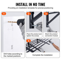 VEVOR 2PCS 72x24in Garage Storage Shelving Wall Mounted Heavy Duty Shelves Rack