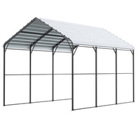 Heavy Duty Metal Carport, 10' x 15' Outdoor Carport with Galvanized Steel Frame & Roof, Car Tent Garage Shade with Removable Sidewalls, Multi-Use Car Shelter for Pickup, Boat, Car & Tractors
