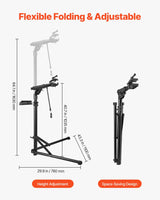 VEVOR Bike Repair Stand, 38.56 kg Heavy-duty Bicycle Work Stand with 1035-1630 mm Adjustable Height & Magnetic Tool Tray, Foldable Bicycle Maintenance Rack, Shop Home Mechanics for Mountain & Road Bike