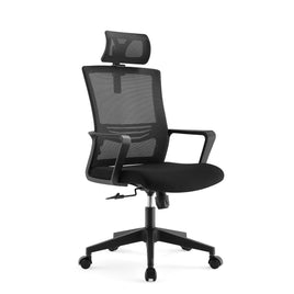 Office chair high back ergonomic swivel computer gaming chair black - Grey