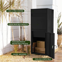 Big Outdoor Mailbox Parcelbox Pillar Letterbox 410x380x1200mm