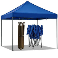Portable Water-Resistant Gazebo 3x3 M - Blue / Without Sidewalls