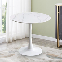 Celeste White Round Cafe Table