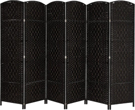 Portable Folding Room Divider Partition – 6 Panel Privacy Screen