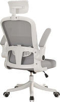 Office Chair Swivel Ergonomic Office Chair With Back Support - White
