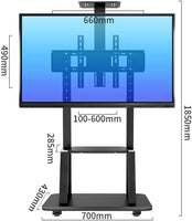 Tv Stand Cart Trolley 32 To 75 Inch Mobile Tv Cart Universal Flat Screen Rolling Trolley Console Stand