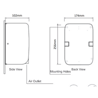 COMPACT Hand Dryer 700W & 1000W- ABS White