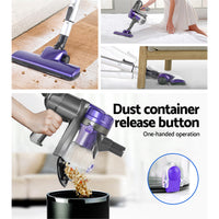 Devanti Stick Vacuum Cleaner Handheld Corded 450W Purple