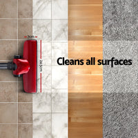 Devanti Stick Vacuum Cleaner Handheld Corded 450W Red