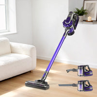 Devanti Stick Vacuum Cleaner Bagless Cordless 150W Purple