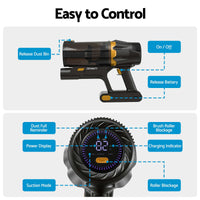 DEVANTI 30000Pa Cordless Stick Vacuum Cleaner 4-in-1 Handheld Vac, Gold