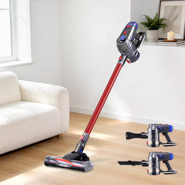 Devanti Stick Vacuum Cleaner Bagless Cordless Red 150W