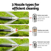 Giantz Pressure Washer Hose 30M 5800PSI Power Replacement Extension 1/4'' Quick Connect