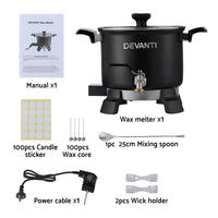 5L Wax Melter Candle Making 1200W Melting Pot Furnace Quick Pour Spout Soy Soap