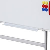 90x120cm Standing Whiteboard with Wheels Magnetic Double-Sided Erase Board