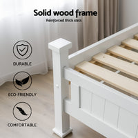 Artiss King Single Bed Frame and Bedside Table