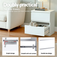 Artiss King Single Bed Frame and Bedside Table- PURE-AB