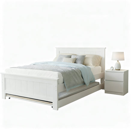 Artiss King Single Bed Frame and Bedside Table