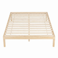 Artiss Bed Frame Double Size Wooden Base Mattress Platform Timber Pine BRUNO