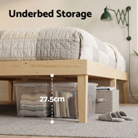 Artiss Bed Frame Single Size Wooden Base Mattress Platform Timber Pine BRUNO