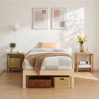 Artiss Bed Frame Single Size Wooden Base Mattress Platform Timber Pine BRUNO