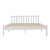 Artiss Bed Frame Queen Size Wooden White SOFIE
