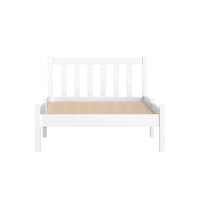 Artiss Bed Frame Single Size Wooden White SOFIE