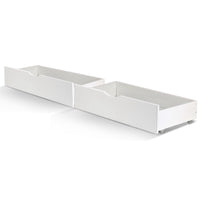 2x Bed Frame Storage Drawers Trundle White